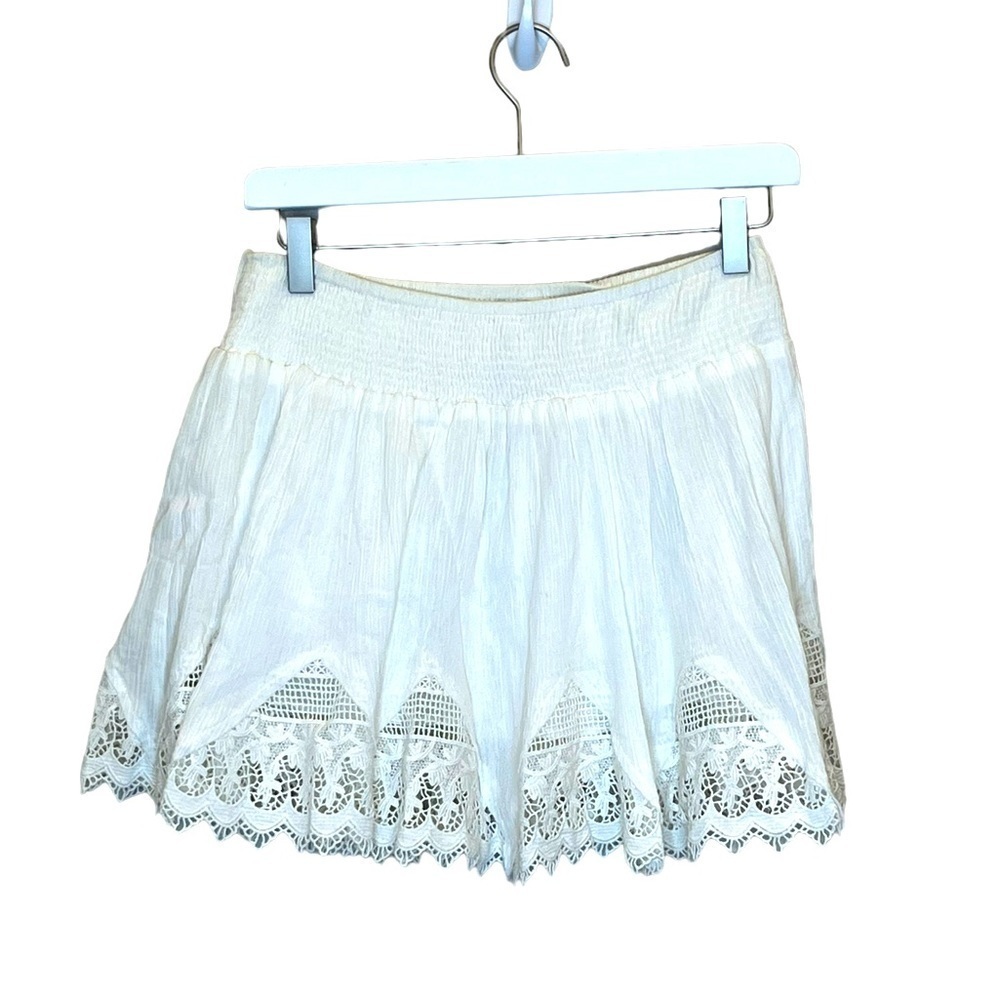 RAGA Cream Lace Inset Mini‎ Skirt - Picture 2 of 4